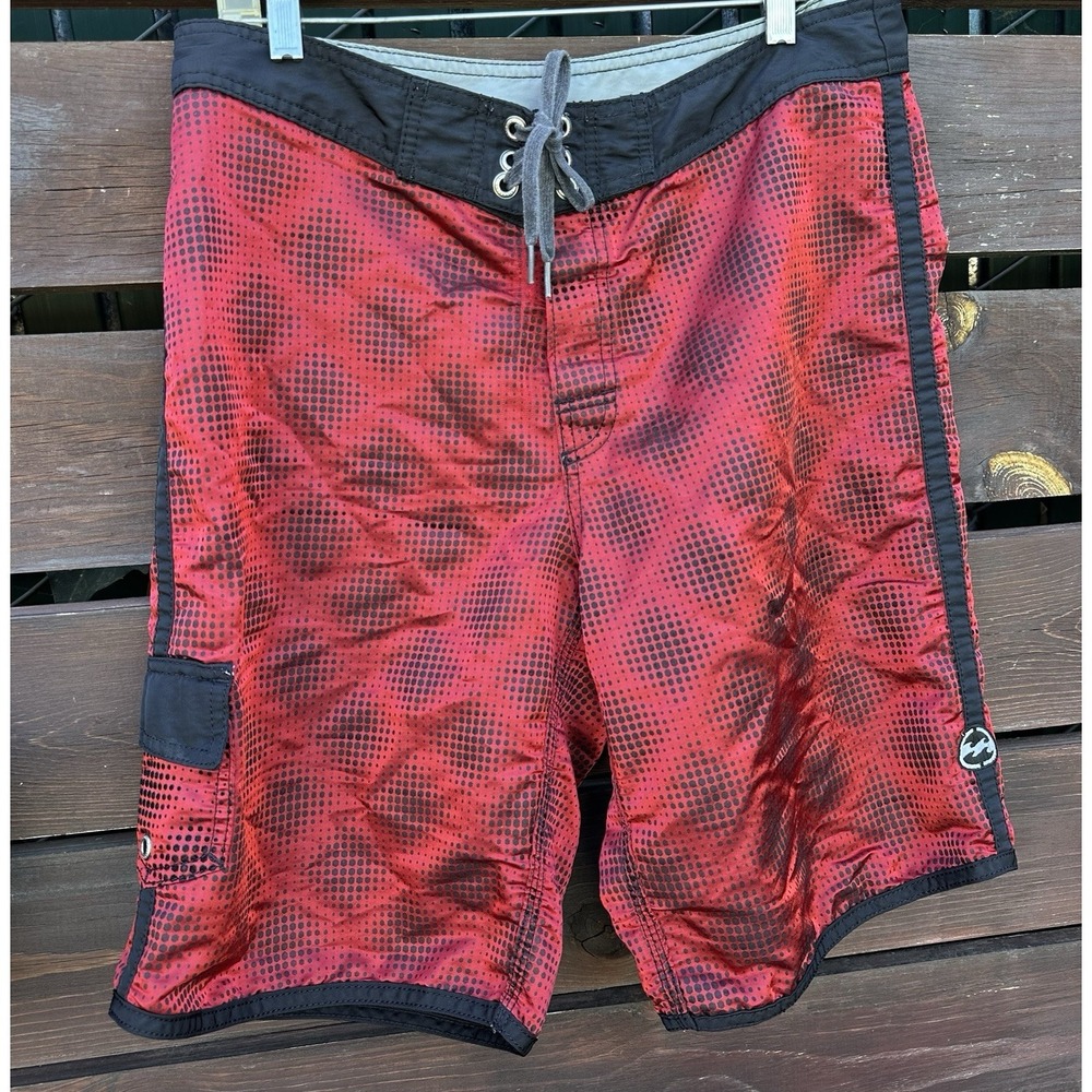 Vintage 90's Billabong USA Satin Shiny Board Swim Beach Shorts Men's 34